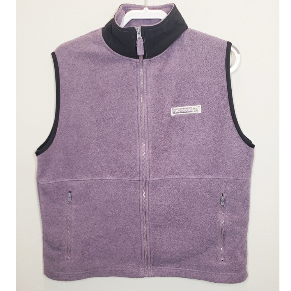 Big Dogs Polar Dogs Vintage Purple Polar Fleece Vest Men's Small